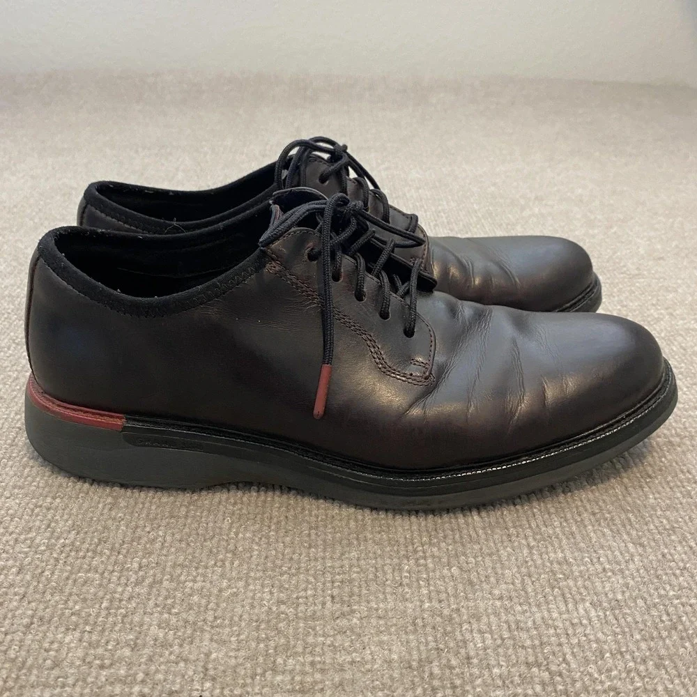 Cole Haan Grand‎ 360 Shoes Mens Size 10 M Brown Leather Derby Dress C34112